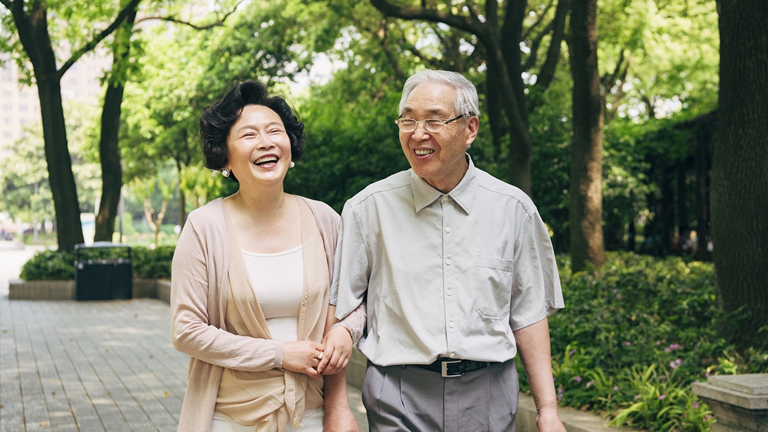 Dental Implants - Couple Walking
